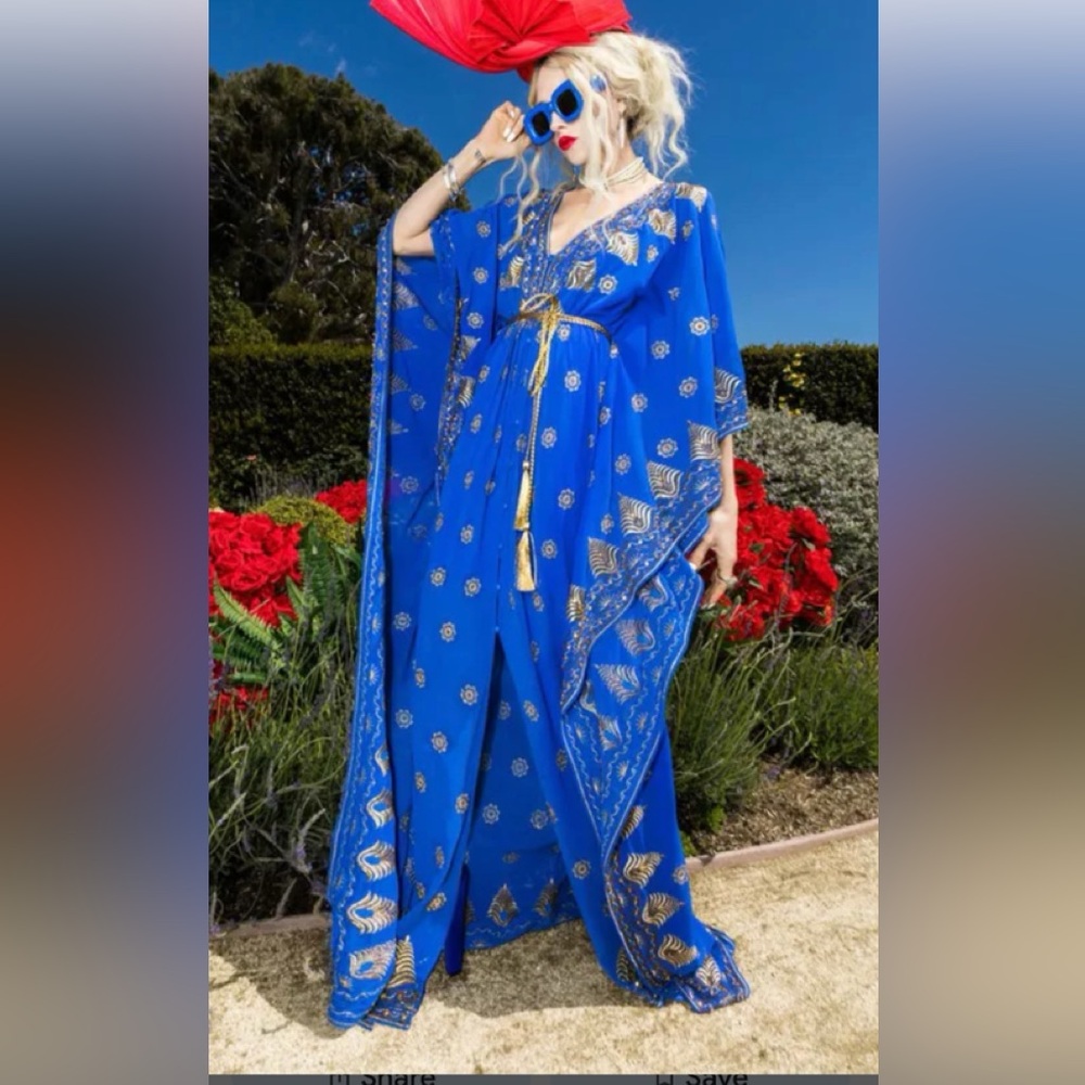 Alice and Olivia Marva kaftan dress size L